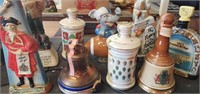 Huge 9 PC VTG Decanter Lot See Pics Description