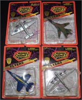 (4) Road Champs Diecast Flyers Planes on Card