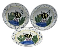 Emerald Hand Painted Plates