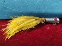 1940's Steel Red Eyed Feather Lure for bass