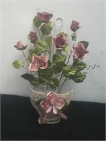 Vintage metal 13-in Rose wall decor