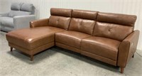 Abbyson Brevin 2 Pc Leather Power Reclining Sofa