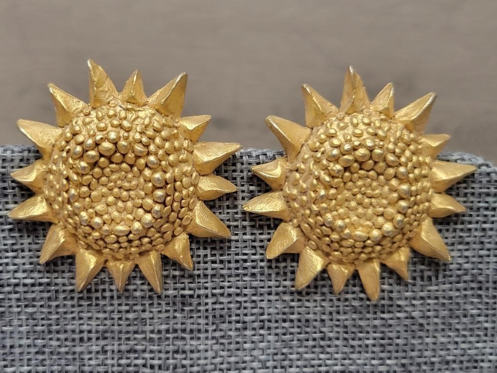 Kate Hines Sunflower Earrings