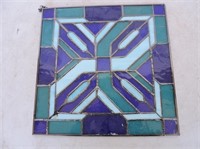 Stain Glass Window Panel 10 1/2"x10 1/2"