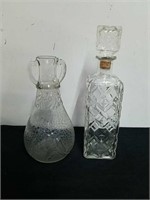 Vintage decanters one has a stopper