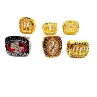 San Francisco 49ers Set of 6 Champs Rings NEW