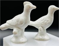 2 Antique Glazed Pottery Bird Whistles