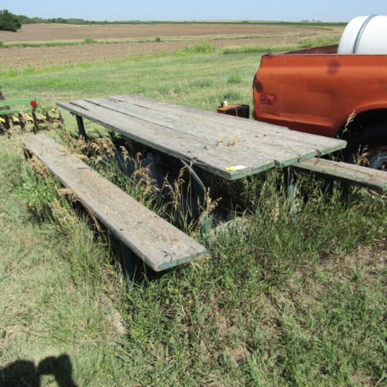 Old picnic table