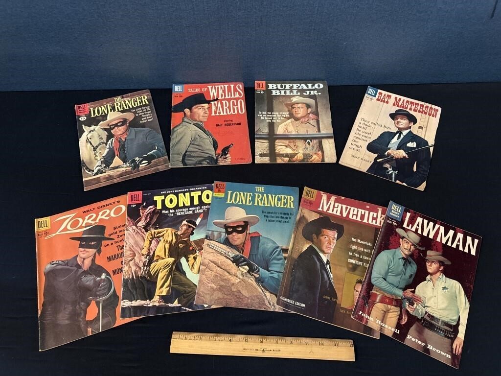 8 Dell Comic Books Lone Ranger Well Fargo MORE