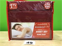 King/California King Red Copper Sheet Set