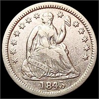 1845 Seated Liberty Half Dime CLOSELY