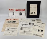 ASSORTED LOT OF POLICE WANTED POSTERS