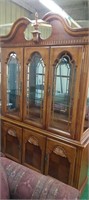 Two pc China hutch  has all glass and shelves