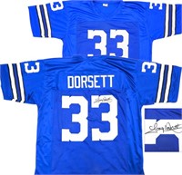 Cowboys Tony Dorsett Signed Football Jersey JSA