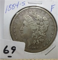 1884-S Morgan silver dollar