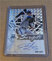 2022 Jake Latz Mosaic Autograph Baseball Card