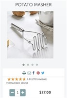 PAMPERED CHEF POTATO MASHER - A WIRE POTATO