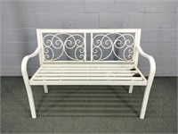 Vintage Metal Patio Bench