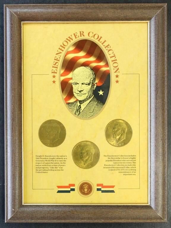 US Coins in framed or matted displays, 11 Eisenhow