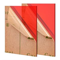 Red Acrylic Sheets 1/8 inch Thick 3mm 2 Pack 8 x 1