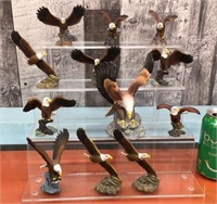 Resin eagle figures (one ceramic)