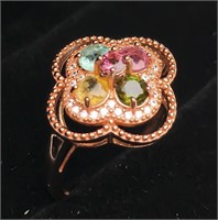 Natural Tourmaline Ring 925 Silver