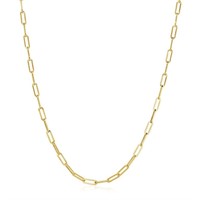 14K Gold Wide Paperclip Chain