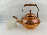 Copper Tea Kettle From Portugal w/ Lid Directions