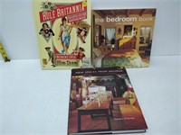 3 books, advertising and decorating with antiques