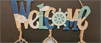 F11) CUTE LITTLE BEACHY WELCOME SIGN