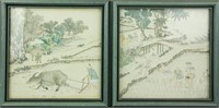 Pair of Watercolour on Paper Paintings w/ Frames