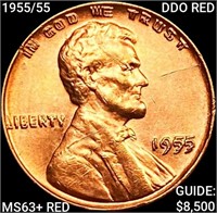 1955/55 DDO RED Wheat Cent UNCIRCULATED +