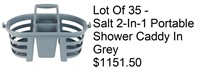 New Lot Of 35 - Salt 2-In-1 Portable Shower Caddy