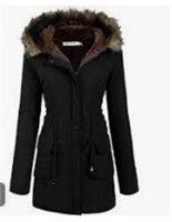 Beyove Womens Faux Fur Line Hooded Warm Winter