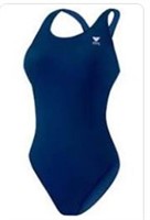 Tyr Sport Women's Solid Maxback Swim Suit (navy,