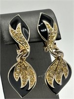 Bijoux Designs New York Enamel & Crystal Earrings