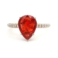 18ct Y/G Ruby 2.97ct and diamond 0.31ct ring