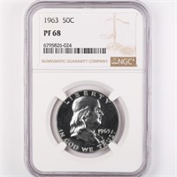 1963 Proof Franklin Half Dollar NGC PF68