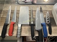 6 Chef Knives & Knife Sharpener