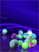 Vintage Uranium Glass Glowing Marbles