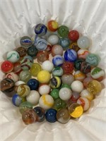 Vintage Assorted Marbles Played w/ Condition