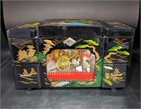 Vintage Oriental Jewelry Music Box Japan