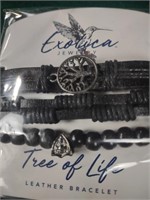 Tree of Life Leather Bracelet- NIP