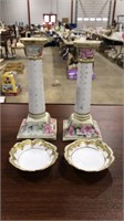 NIPPON CANDLE STICK HOLDERS & RING DISHES