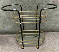 Metal and Glass Serving Cart