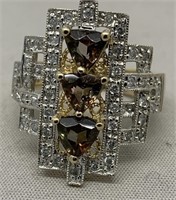 14KT YELLOW GOLD 2.50CTS TOURMALINE & .80CTS DIA.