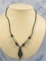 Jade, Garnet & Stone Necklace