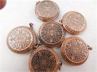 copper circle lockets