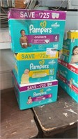 1 LOT 1-PAMPERS SWADDLER DIAPERS NB 174 CT./