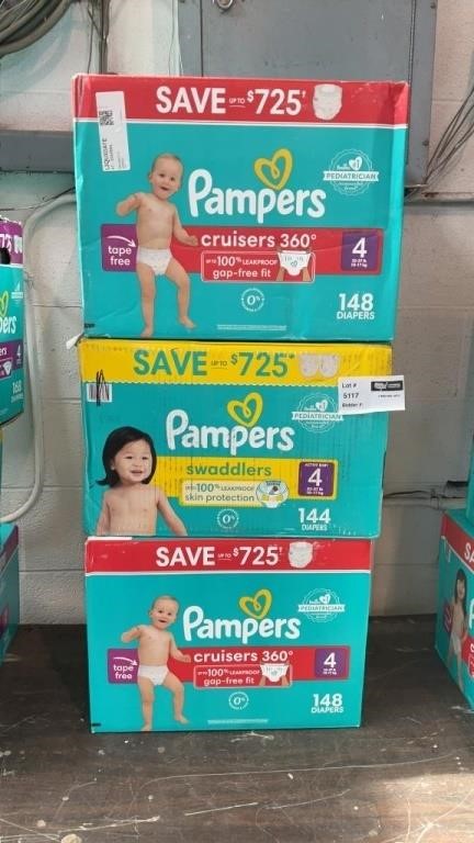 1 LOT 2-PAMPERS CRUISIERS DIAPERS SIZE ‘’4’’ 148